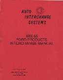 1950-65 Ford Products Interchange Manual